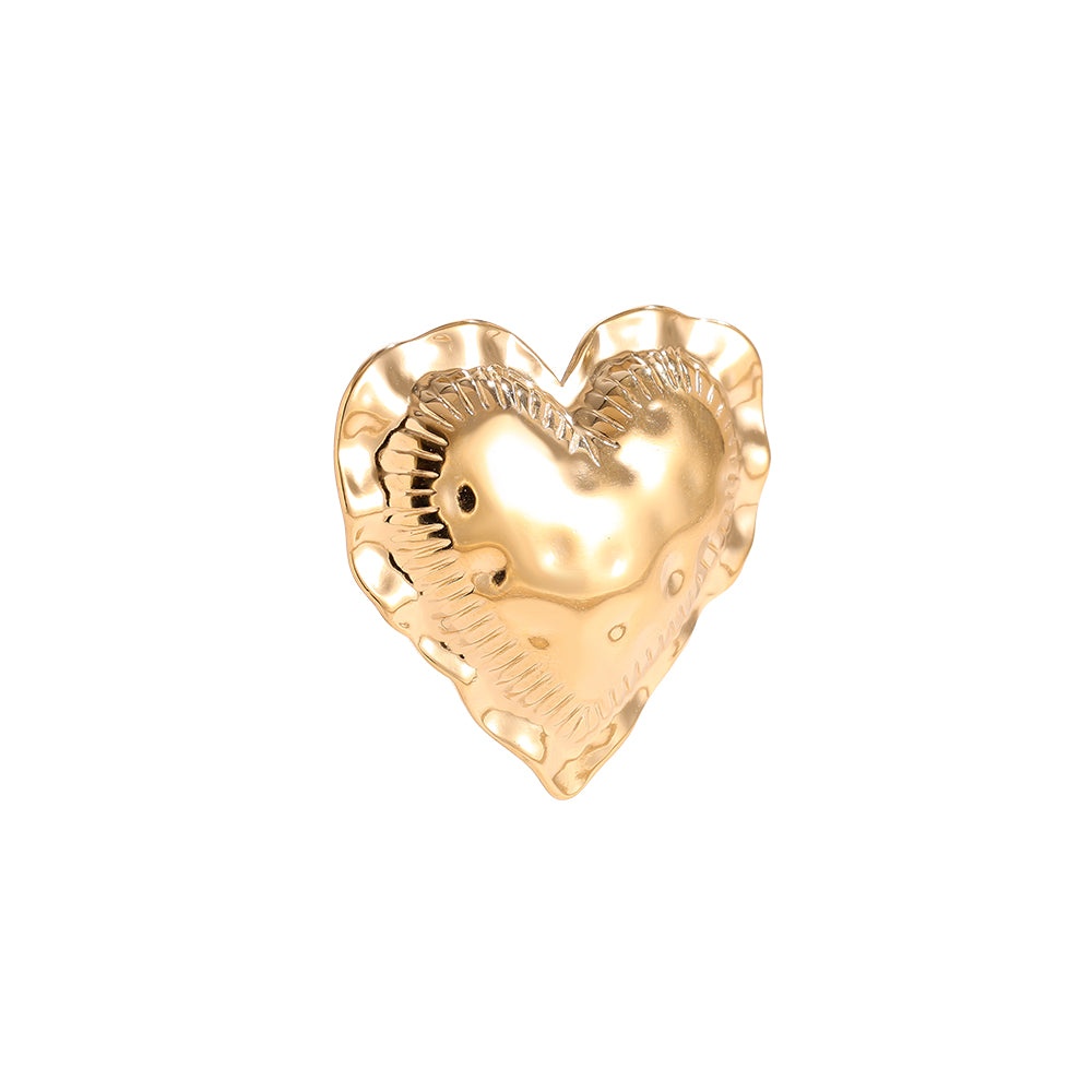 Sculpted Heart - Inel auriu