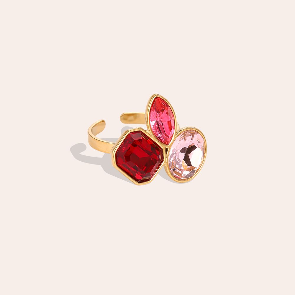 Ruby Harvest - Inel auriu