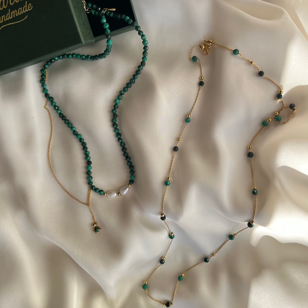 Colier Gaia - Malachit