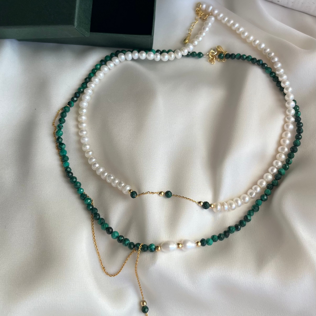 Colier Gaia - Malachit