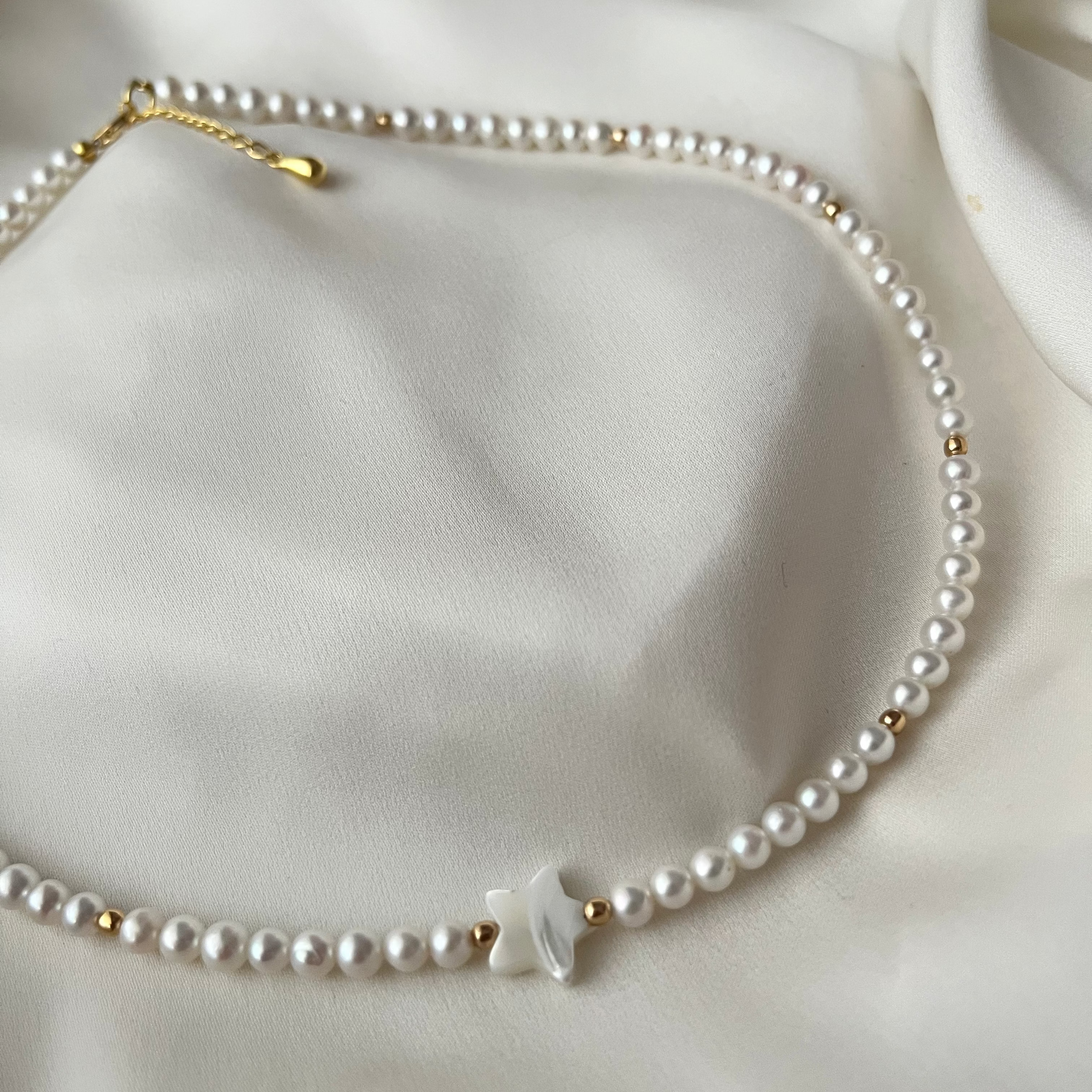 Colier Star - perle de cultură și argint