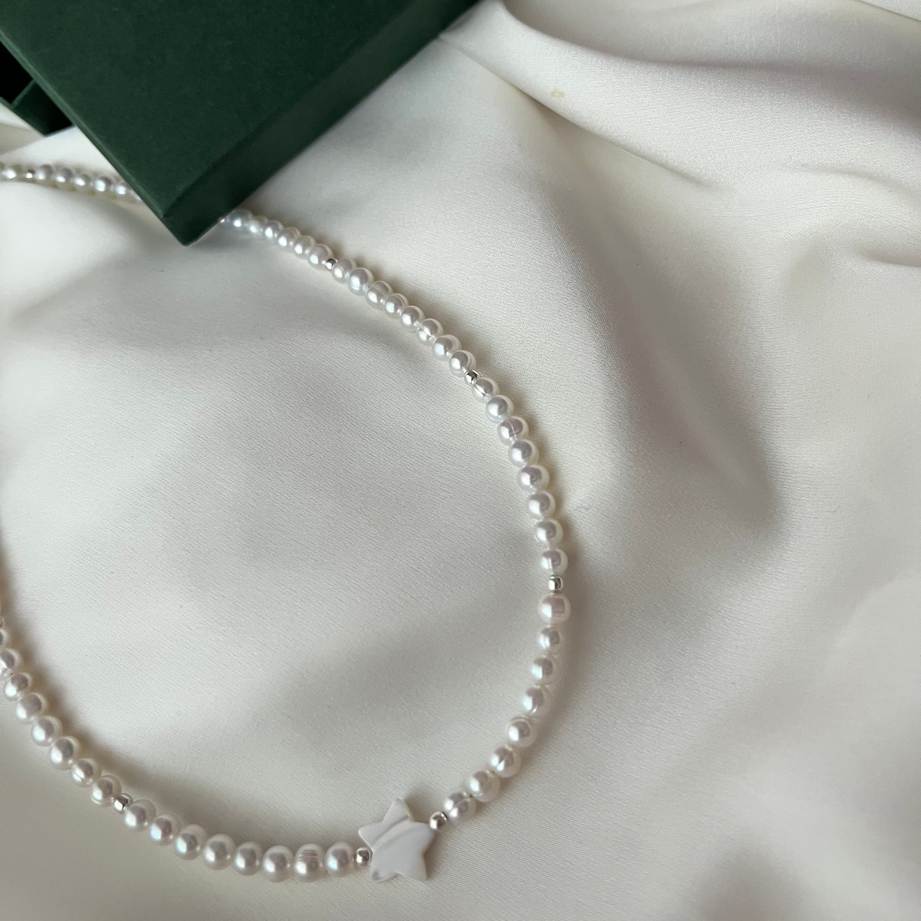 Colier Star - perle de cultură și argint