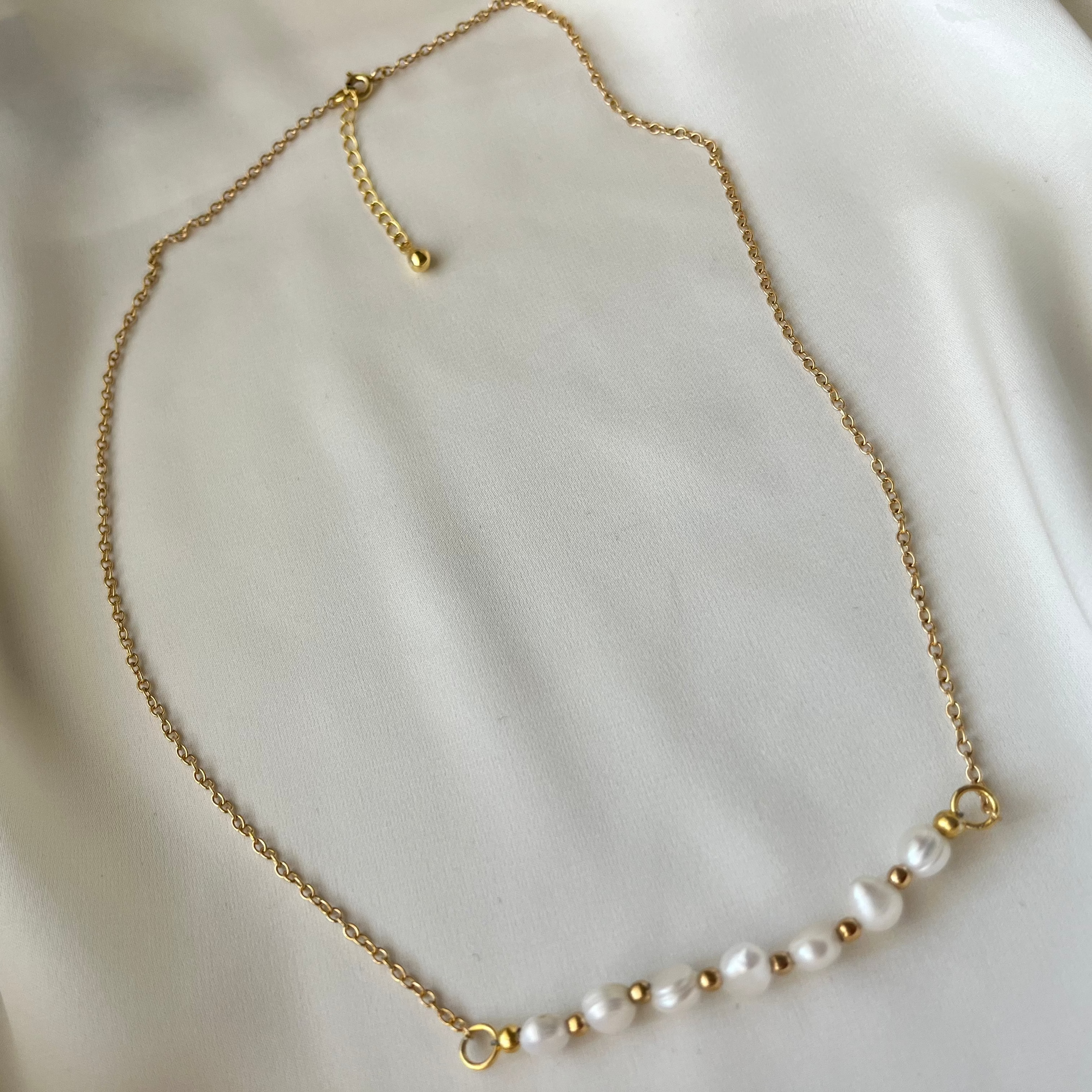 Colier argint si perle de cultura