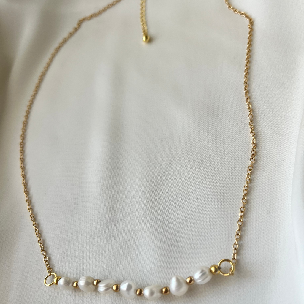 Colier argint si perle de cultura