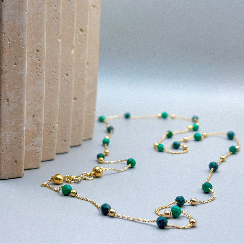 Colier Chloe - Malachit natural