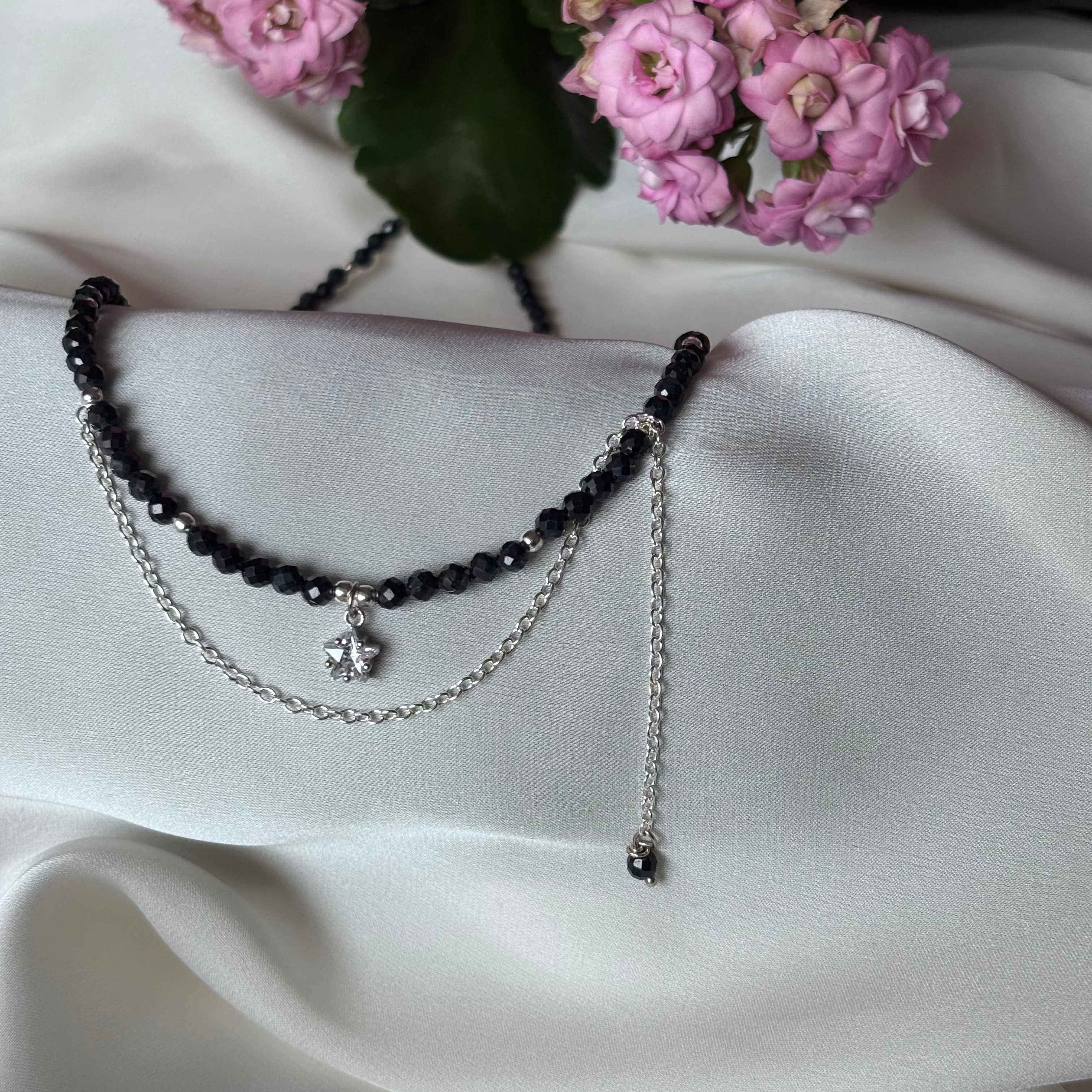 Colier Thea - Safir si argint
