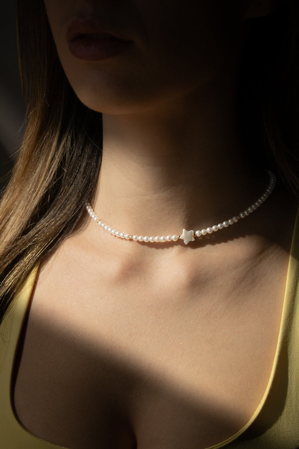 Colier Star - perle de cultură și argint