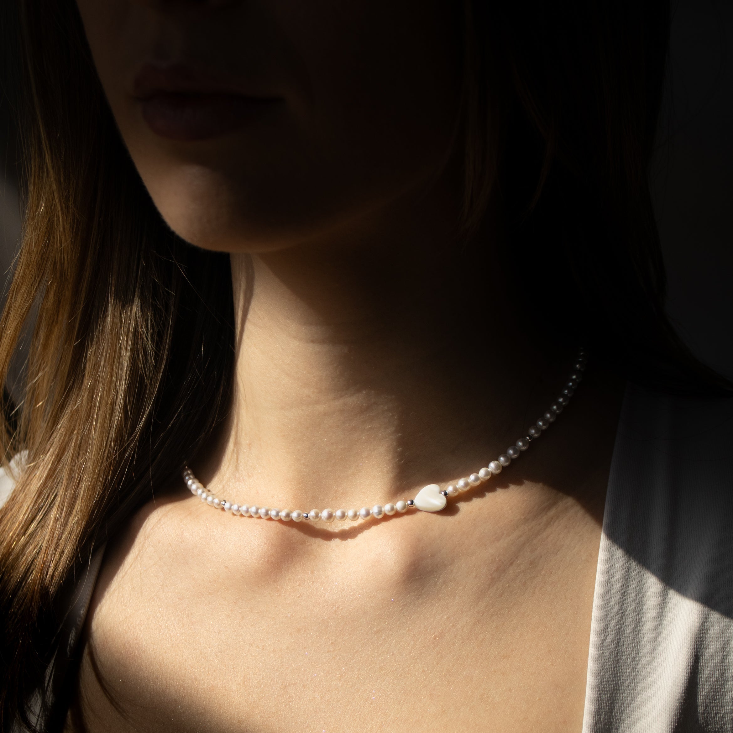 Colier Star - perle de cultură și argint